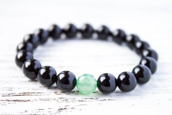 Black Moms Bracelet Black Green Bracelet Green Faceted Bead Cousin Bracelet Lgbt Gay Bracelet Girlfriend Gift Wrist Mala Beads Yoga Bracelet 8mm  Code- WAR9213