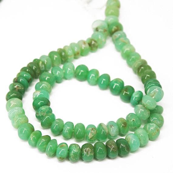 1 strand chrysoprase rondelle smooth 18'' long strand gemstone beads, jewelry supplies for jewelry making, bulk beads, for meditation jewellery for Reiki Healing  gemstone size 9mm