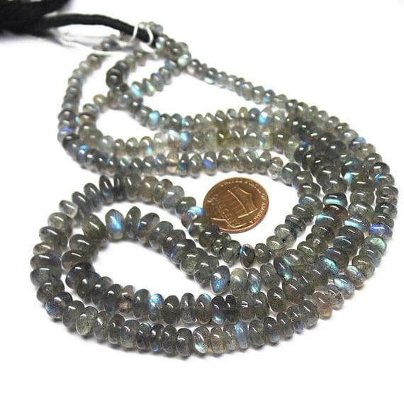 1 strand labradroite rondelle smooth 18'' long strand gemstone beads, jewelry supplies for jewelry making, bulk beads, for meditation jewellery for Reiki Healing  gemstone size 6mm to 11mm
