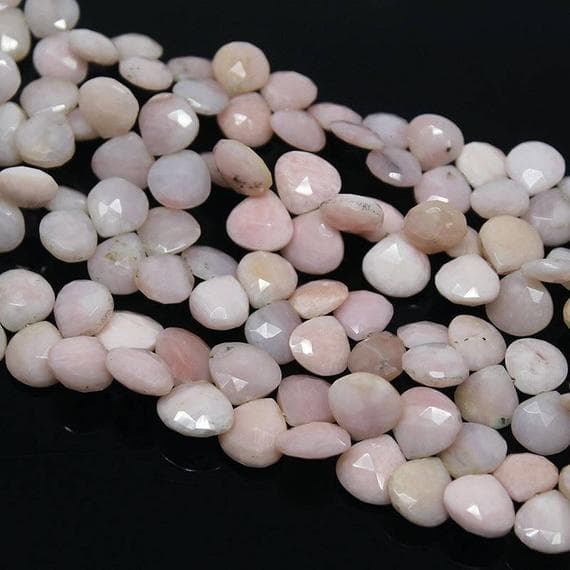 1 strand opal heart drop faceted 8'' long strand gemstone beads, jewelry supplies for jewelry making, bulk beads, for meditation jewellery for Reiki Healing  gemstone size 9mm