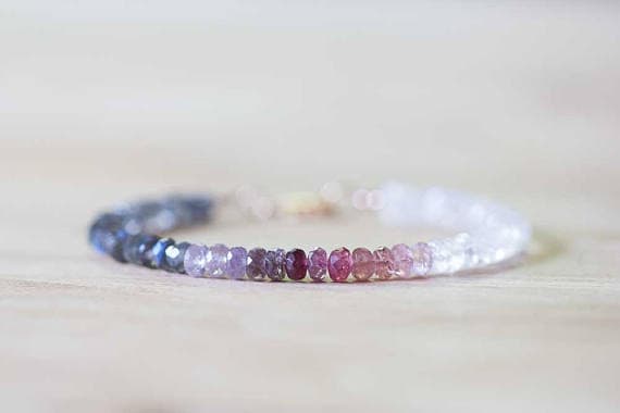 24k gold Grounding 4-5mm Multi Colour Labradorite, Rainbow Moonstone & Spinel stacking Bracelet Rondelle , Faceted 18cm for mens, womens, gf, bf and adults.