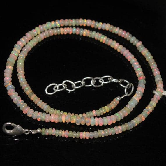 1 strand ethiopian welo fire opal rondelle smooth 16'' long strand gemstone beads, jewelry supplies for jewelry making,  for meditation jewellery for Reiki Healing  gemstone size 3mm to 4mm