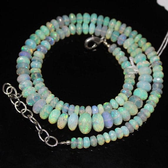 1 strand ethiopian welo fire opal rondelle faceted 10'' long strand gemstone beads, jewelry supplies for jewelry making,  for meditation jewellery for Reiki Healing  gemstone size 5mm