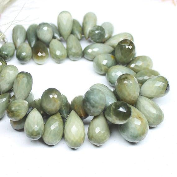 1 strand cats eye tear drop faceted 8'' long strand gemstone beads, jewelry supplies for jewelry making, bulk beads, for meditation jewellery for Reiki Healing  gemstone size 14mm to 22mm