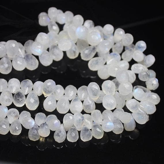 1 strand rainbow moonstone tear drop faceted 10'' long strand gemstone beads, jewelry supplies for jewelry making,  for meditation jewellery for Reiki Healing  gemstone size 11mm to 17mm