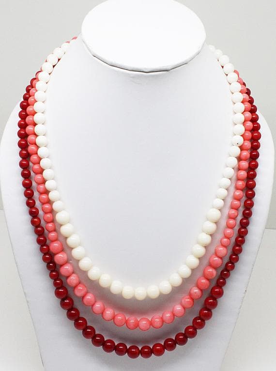 coral necklace round ball smooth 18'strand gemstone beads, jewelry supplies for jewelry making, bulk beads, for meditation jewellery for Reiki Healing  gemstone 6-9mm