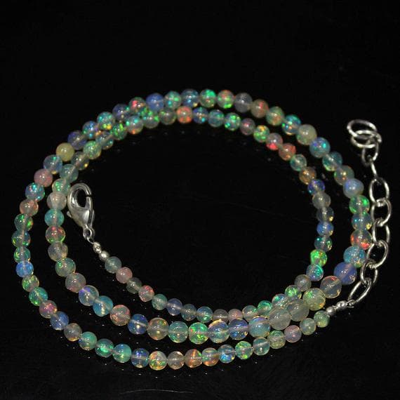 1 strand ethiopian welo fire opal round ball smooth 16'' long strand gemstone beads, jewelry supplies for jewelry making,  for meditation jewellery for Reiki Healing  gemstone size 3mm to 4mm