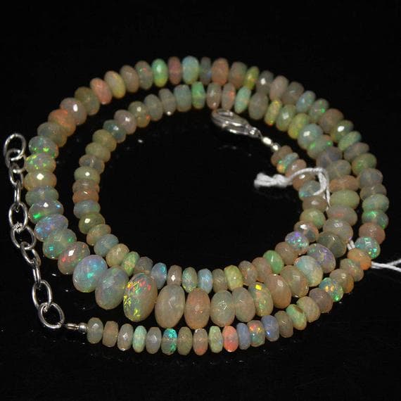 1 strand ethiopian welo fire opal rondelle faceted 10'' long strand gemstone beads, jewelry supplies for jewelry making,  for meditation jewellery for Reiki Healing  gemstone size 3mm to 5mm