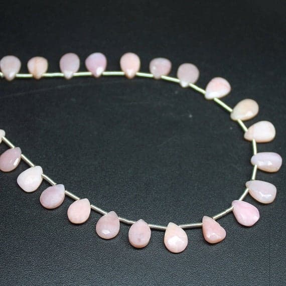 1 strand opal pear drop faceted 8'' long strand gemstone beads, jewelry supplies for jewelry making, bulk beads, for meditation jewellery for Reiki Healing  gemstone size 7mm to 8mm