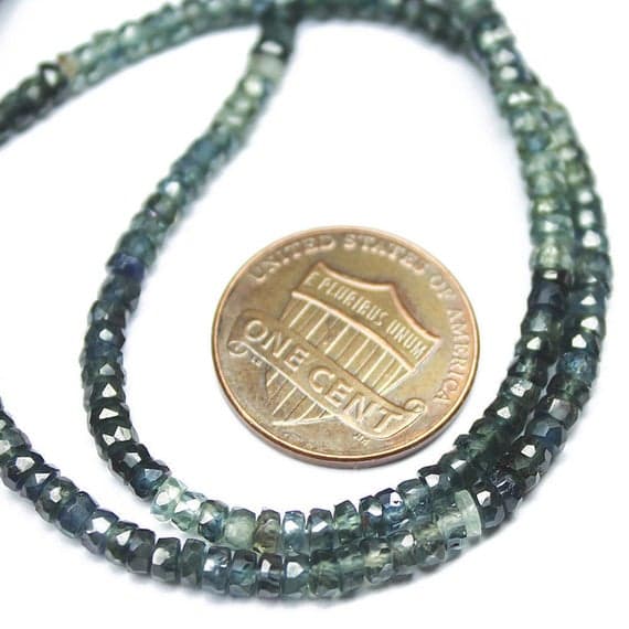 1 strand sapphire rondelle faceted 16'' long strand gemstone beads, jewelry supplies for jewelry making, bulk beads, for meditation jewellery for Reiki Healing  gemstone size 3mm