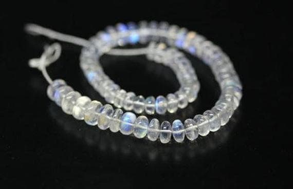 1 strand rainbow moonstone rondelle smooth 9'' long strand gemstone beads, jewelry supplies for jewelry making, bulk beads, for meditation jewellery for Reiki Healing  gemstone size 6mm to 7mm