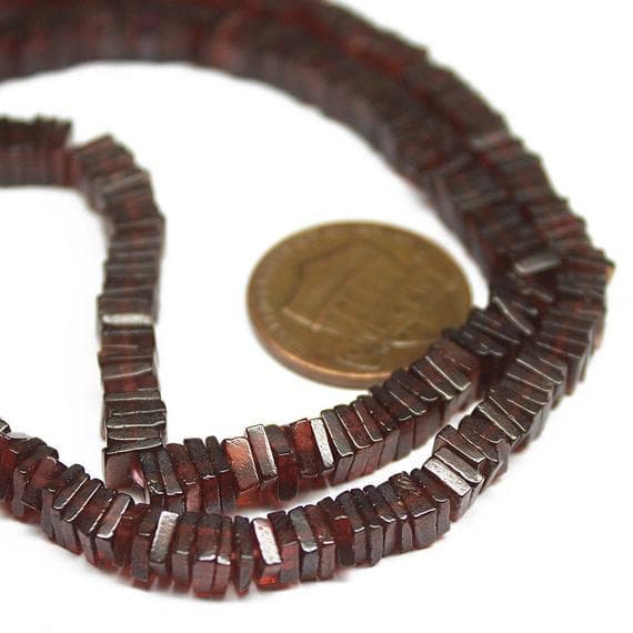 1 strand garnet cube square smooth 16'' long strand gemstone beads, jewelry supplies for jewelry making, bulk beads, for meditation jewellery for Reiki Healing  gemstone size 4mm