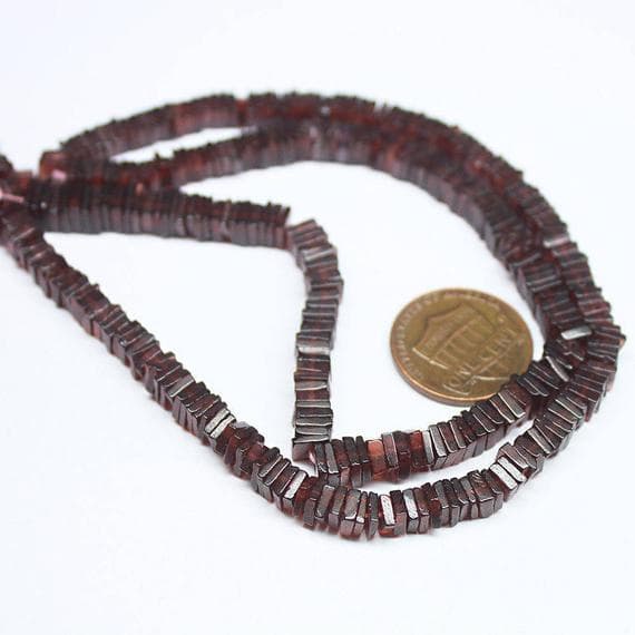 1 strand garnet cube square smooth 16'' long strand gemstone beads, jewelry supplies for jewelry making, bulk beads, for meditation jewellery for Reiki Healing  gemstone size 4mm