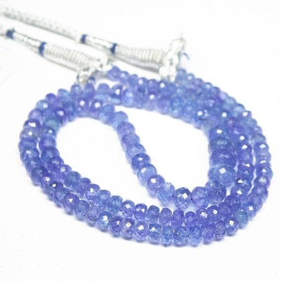1 strand tanzanite rondelle faceted 18'' long strand gemstone beads, jewelry supplies for jewelry making, bulk beads, for meditation jewellery for Reiki Healing  gemstone size 5mm to 8mm