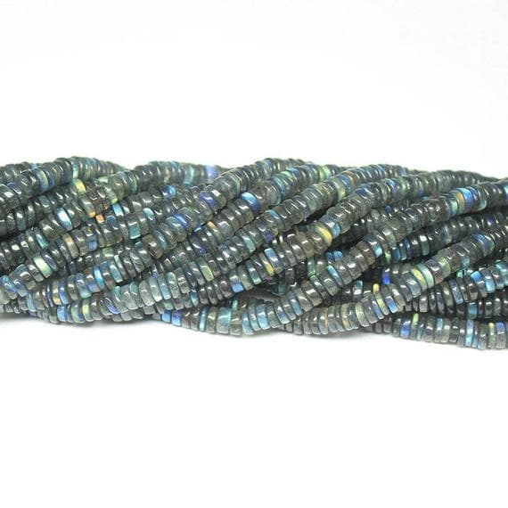 1 strand labradorite rondelle smooth 14'' long strand gemstone beads, jewelry supplies for jewelry making, bulk beads, for meditation jewellery for Reiki Healing  gemstone size 5.5mm