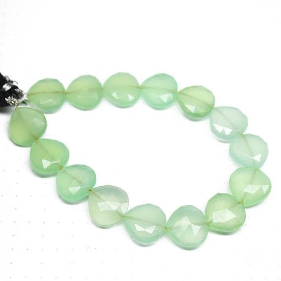 1 strand chalcedony heart drop faceted 8'' long strand gemstone beads, jewelry supplies for jewelry making, bulk beads, for meditation jewellery for Reiki Healing  gemstone size 14mm