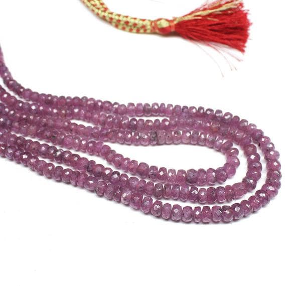 1 strand sapphire rondelle faceted 19'' long strand gemstone beads, jewelry supplies for jewelry making, bulk beads, for meditation jewellery for Reiki Healing  gemstone size 3mm