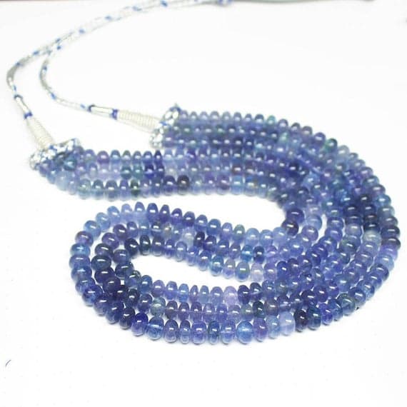 1 strand tanzanite rondelle smooth 18'' long strand gemstone beads, jewelry supplies for jewelry making, bulk beads, for meditation jewellery for Reiki Healing  gemstone size 6mm to 9mm
