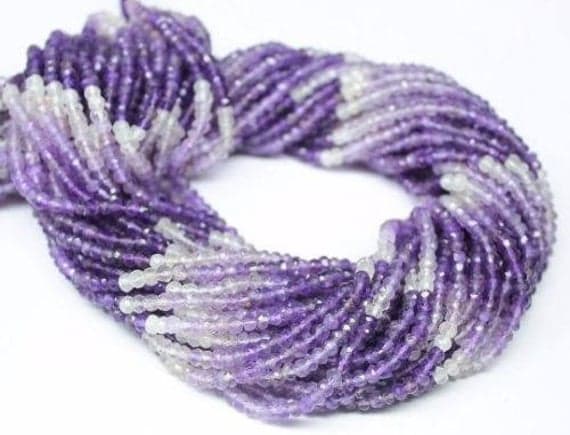 1 strand amethyst rondelle faceted 14'' long strand gemstone beads, jewelry supplies for jewelry making, bulk beads, for meditation jewellery for Reiki Healing  gemstone size 3mm