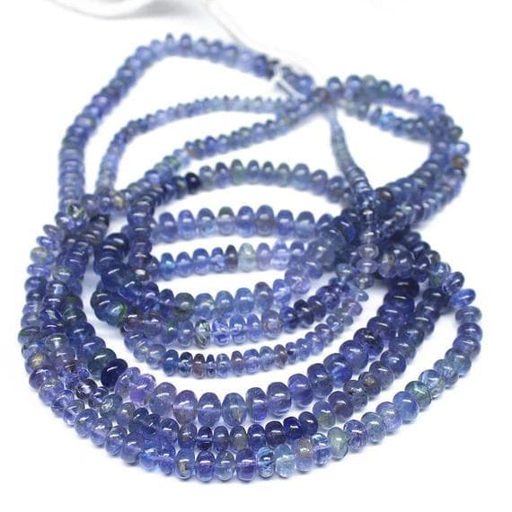 1 strand tanzanite rondelle smooth 16'' long strand gemstone beads, jewelry supplies for jewelry making, bulk beads, for meditation jewellery for Reiki Healing  gemstone size 6mm