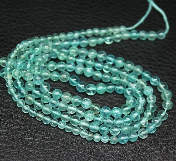 green apatite round ball smooth 14'' long strand gemstone beads, jewelry supplies for jewelry making, bulk beads, for meditation jewellery for Reiki Healing  gemstone 4mm