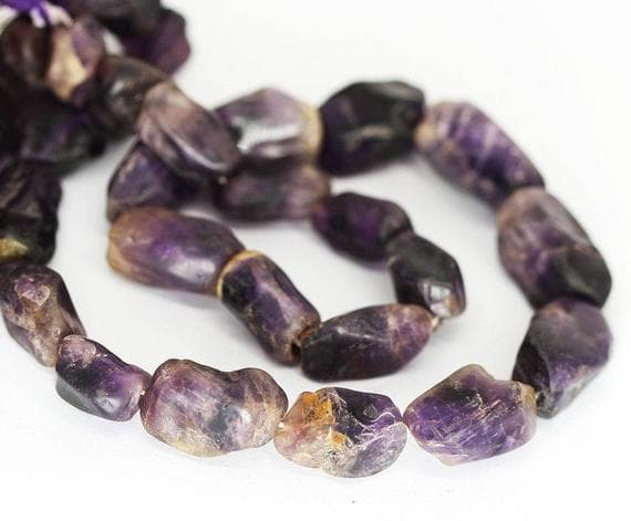 purple amethyst tumbled, freeform smooth 18'' long strand gemstone beads, jewelry supplies for jewelry making, bulk beads, for meditation jewellery for Reiki Healing  gemstone 11mm to 24mm