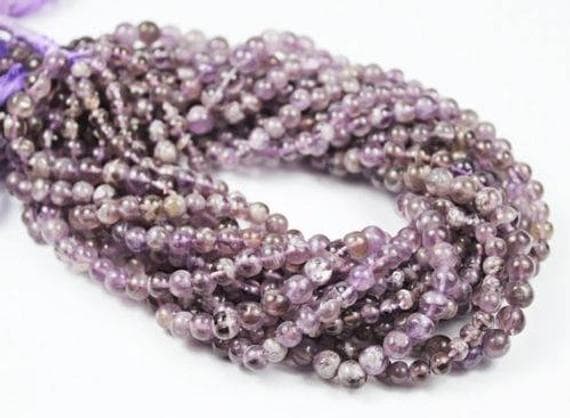 1 strand purple african amethyst round ball smooth 13'' long strand gemstone beads, jewelry supplies for jewelry making, bulk beads, for meditation jewellery for Reiki Healing  gemstone 5mm