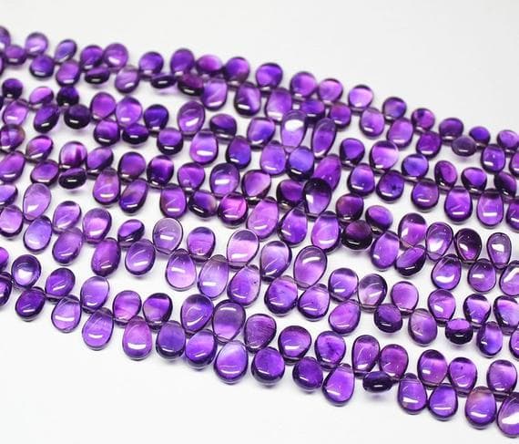1 strand african purple amethyst pear drop smooth 4.5'' long strand gemstone beads, jewelry supplies for jewelry making,  for meditation jewellery for Reiki Healing  gemstone 7mm to 11mm