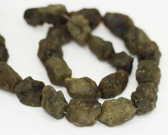 1 strand blue fire labradorite rough box by hammered box squarerough, tumbled, freeform 20'' long strand gemstone beads, jewelry supplies for jewelry making, for meditation jewellery  18mm to 20mm