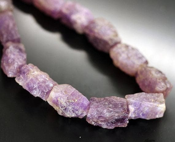 1 strand african amethyst rough box by hammered box squarerough, tumbled, freeform 20'' long strand gemstone beads, jewelry supplies for jewelry making,  for meditation jewellery for  15mm to 22mm