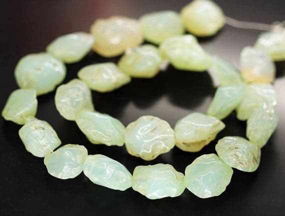 1 strand chalcedony rectangle box rough rock by hammered 20'' long strand gemstone beads, jewelry supplies for jewelry making,  for meditation jewellery for Reiki Healing  size 18mm to 22mm