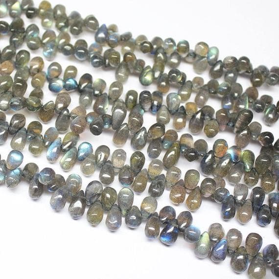 1 strand blue labradrite tear drop faceted 8'' long strand gemstone beads, jewelry supplies for jewelry making, bulk beads, for meditation jewellery for Reiki Healing  gemstone 9mm to 11mm