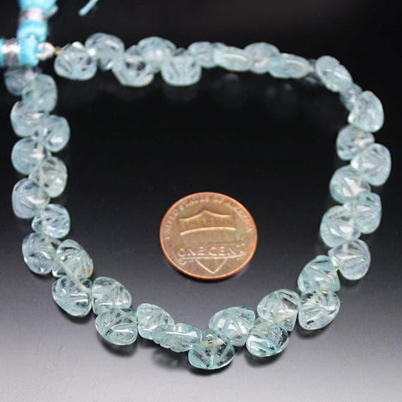 1 strand blue aquamarine heart drop smooth 8'' long strand gemstone beads, jewelry supplies for jewelry making, bulk beads, for meditation jewellery for Reiki Healing  gemstone 8mm