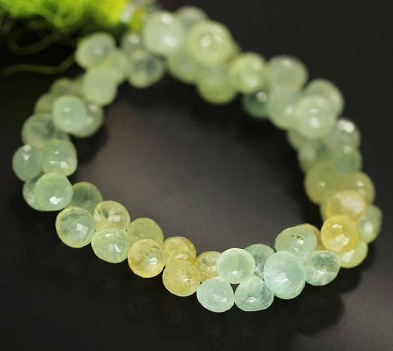 1 strand prehnite onion dropfaceted 9'' long strand gemstone beads, jewelry supplies for jewelry making, bulk beads, for meditation jewellery for Reiki Healing  gemstone 8mm