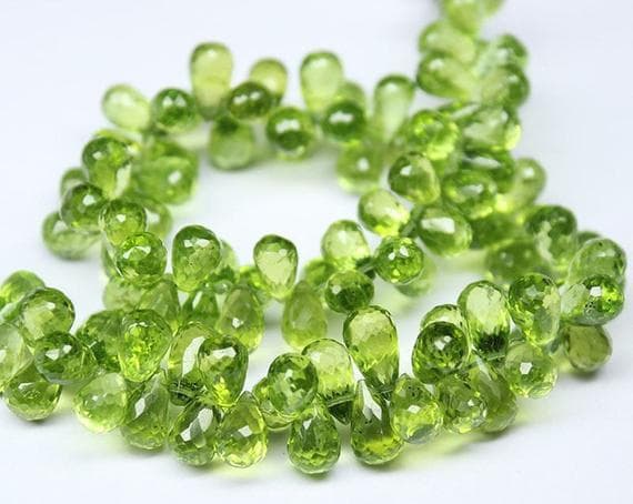 1 strand arizona peridot tear drop faceted 10'' long strand gemstone beads, jewelry supplies for jewelry making, bulk beads, for meditation jewellery for Reiki Healing  gemstone 10mm to 7mm