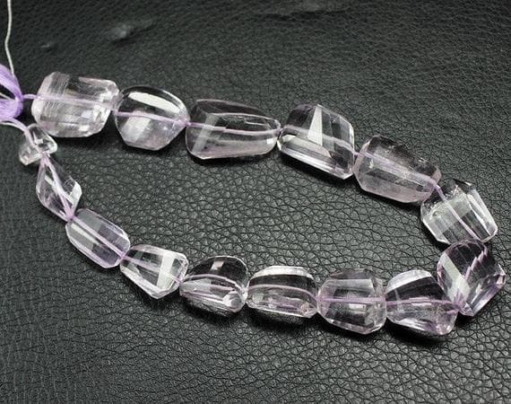 1 strand pink amethyst tumbled, freeform faceted 10'' long strand gemstone beads, jewelry supplies for jewelry making,  for meditation jewellery for Reiki Healing  gemstone 10mm to 20mm