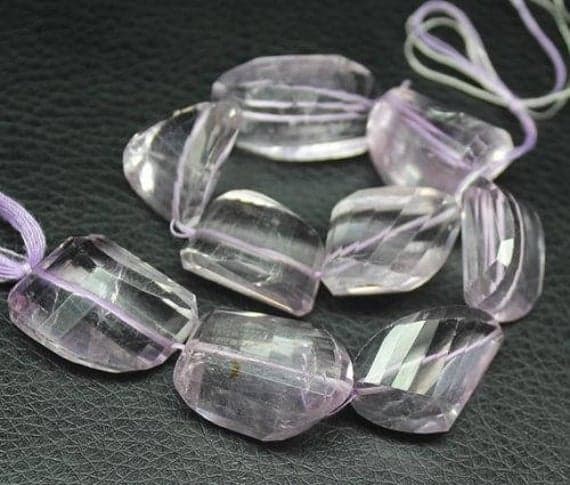 1 strand pink amethyst tumbled, freeform faceted 10'' long strand gemstone beads, jewelry supplies for jewelry making,  for meditation jewellery for Reiki Healing  gemstone 25mm to 18mm