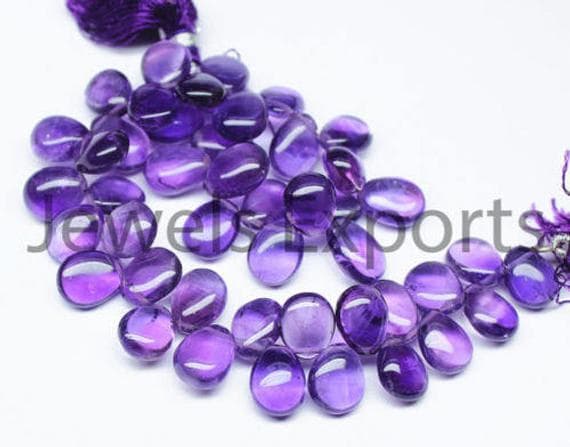 1 strand african amethyst pear drop smooth 9'' long strand gemstone beads, jewelry supplies for jewelry making, bulk beads, for meditation jewellery for Reiki Healing  gemstone 11mm