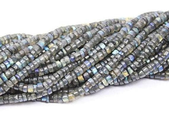 1 strand flashy labradorite tyre wheel faceted 14'' long strand gemstone beads, jewelry supplies for jewelry making, bulk beads, for meditation jewellery for Reiki Healing  gemstone 6mm