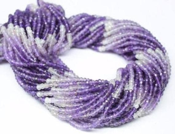 1 strand amethyst rondelle faceted 14'' long strand gemstone beads, jewelry supplies for jewelry making, bulk beads, for meditation jewellery for Reiki Healing  gemstone size 3mm