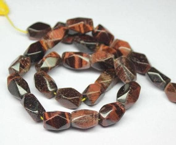 1 strand tiger eye rectangle chiclet drum shape faceted 14'' long strand gemstone beads, jewelry supplies for jewelry making,  for meditation jewellery for Reiki Healing  gemstone 13mm to 20mm