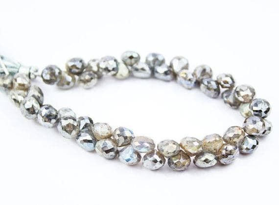 1 strand labradorite siver coated onion dropfaceted 8'' long strand gemstone beads, jewelry supplies for jewelry making,  for meditation jewellery for Reiki Healing  gemstone 15mm to 20mm