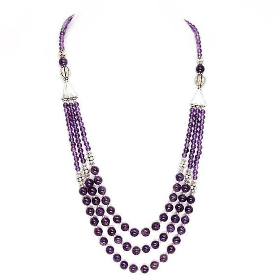 1 strand african amethyst round ball smooth 11'' long strand gemstone beads, jewelry supplies for jewelry making, bulk beads, for meditation jewellery for Reiki Healing  gemstone 8mm to 7mm