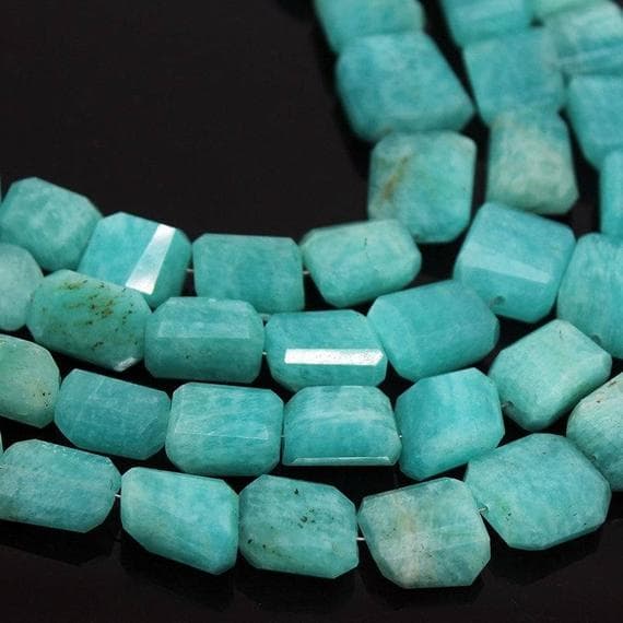 1 strand amazonite tumbled, freeform faceted 8'' long strand gemstone beads, jewelry supplies for jewelry making, bulk beads, for meditation jewellery for Reiki Healing  gemstone 10mm to 14mm