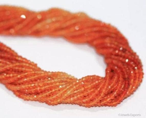 1 strand carnelian rondelle faceted 14'' long strand gemstone beads, jewelry supplies for jewelry making, bulk beads, for meditation jewellery for Reiki Healing  gemstone size 3mm