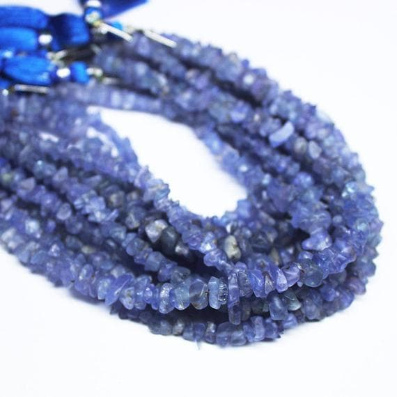 1 strand tanzanite tumbled, freeform faceted 8'' long strand gemstone beads, jewelry supplies for jewelry making, bulk beads, for meditation jewellery for Reiki Healing  gemstone 5mm