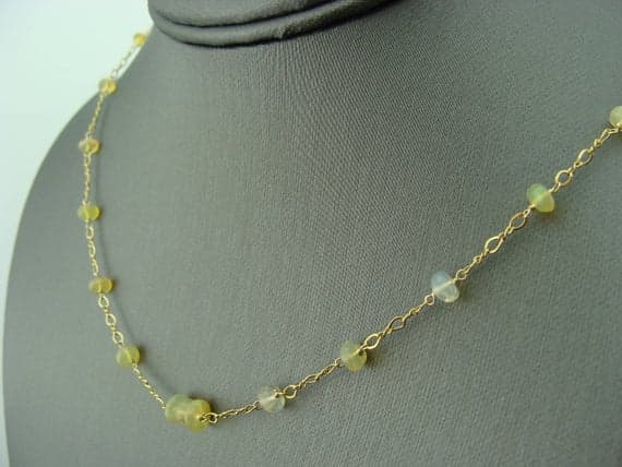 Ethiopian Welo Opal 14K Gold Filled Necklace 3-4mm Code- WAR6595