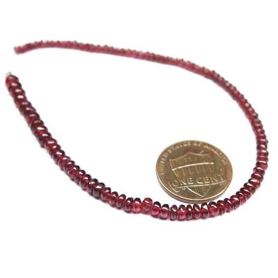 1 strand red spinel rondelle smooth 7'' long strand gemstone beads, jewelry supplies for jewelry making, bulk beads, for meditation jewellery for Reiki Healing  gemstone 2mm to 4mm
