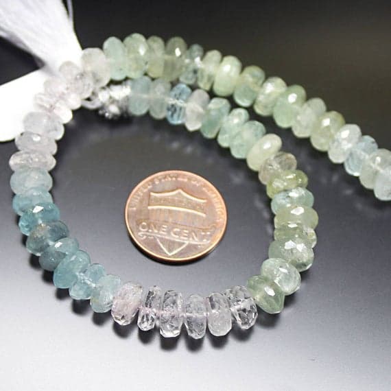 1 strand multi pink morganite rondelle faceted 8'' long strand gemstone beads, jewelry supplies for jewelry making, bulk beads, for meditation jewellery for Reiki Healing  gemstone 8mm