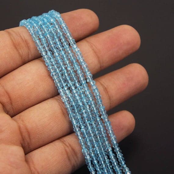 1 strand coated  topaz rondelle faceted 13'' long strand gemstone beads, jewelry supplies for jewelry making, bulk beads, for meditation jewellery for Reiki Healing  gemstone 3.5mm